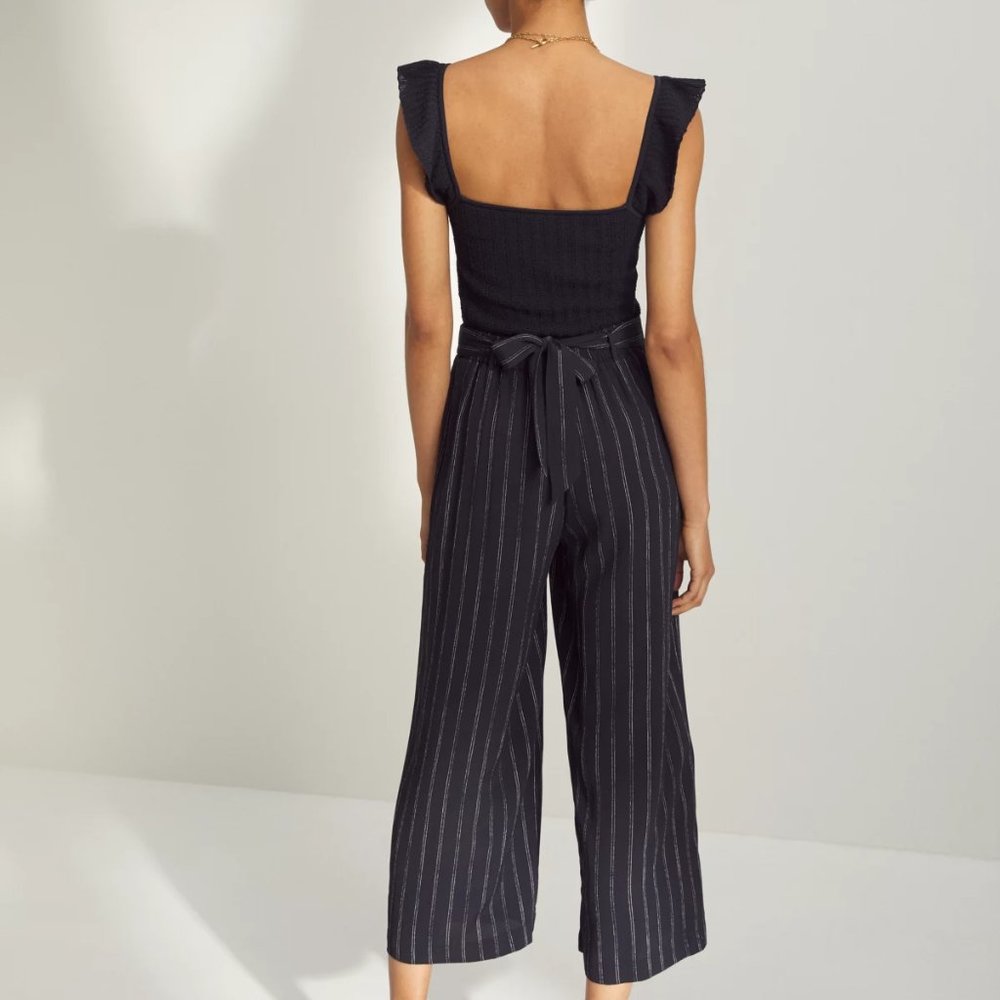 Aritzia Wilfred Faun Pant Navy Blue and White Striped